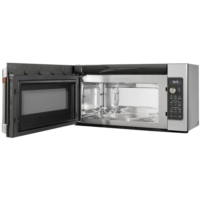 Cafe CVM517P2RS1 Over the Range Microwave, 30 inch Exterior Width, 1.7 cu. ft. Capacity, 300 CFM, Convection, 950 W Watts, Stainless Steel Interior, LED, Stainless Steel colour AirFry