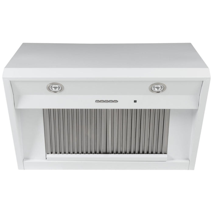 Cafe CVW93644PWM Range Hood, 36 inch Exterior Width, Canopy, 600 CFM, Accepts Both, LED, Dishwasher Safe Filters, Baffle Filter, Matte White colour