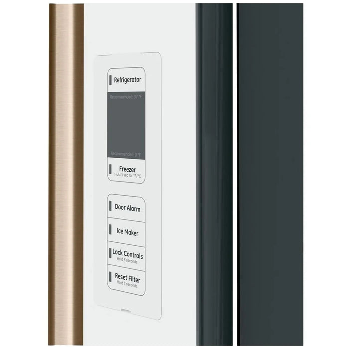 Cafe CWE23SP4MW2 French Door Refrigerator, 36 inch Width, ENERGY STAR Certified, 23.1 cu. ft. Capacity, Counter Depth, Water Dispenser (Interior), Ice Dispenser (Freezer Located), Matte White colour TwinChill Evaporators,FrostGuard