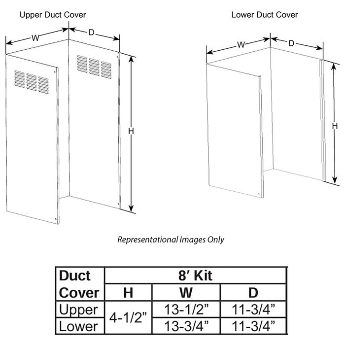Café 8' Duct Cover Extension in Matte White - CX8DC9SPWM