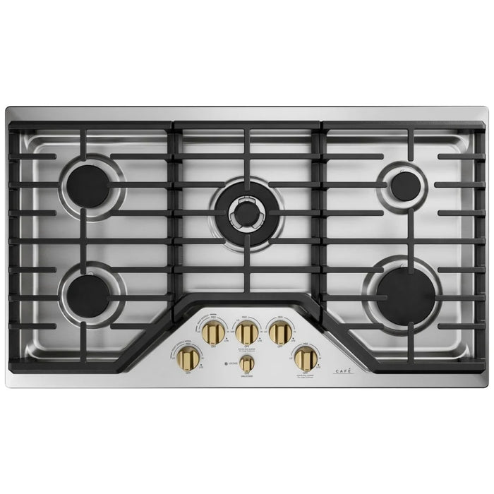 Café Custom Gas Cooktop Knobs in Brushed Brass - CXCG1K0PMCG