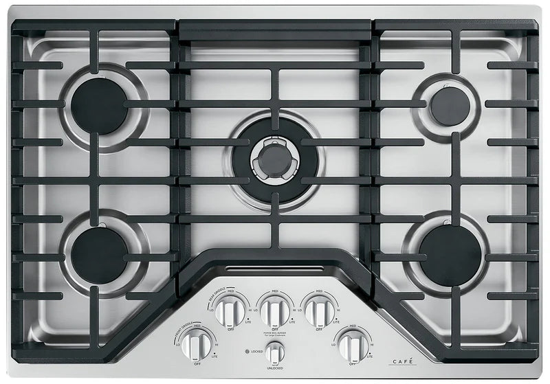 Café 5-Piece Gas Cooktop Brushed Stainless Steel Knobs - CXCG1K0PMSS