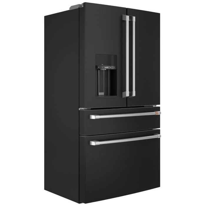 Cafe CXE22DP3PD1 Counter Depth French Door Refrigerator, 36 inch Width, ENERGY STAR Certified, 22.3 cu. ft. Capacity, Counter Depth, Water Dispenser (Exterior), Ice Dispenser (Thru Door), Matte Black colour