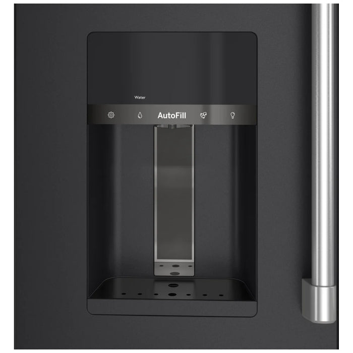 Cafe CXE22DP3PD1 Counter Depth French Door Refrigerator, 36 inch Width, ENERGY STAR Certified, 22.3 cu. ft. Capacity, Counter Depth, Water Dispenser (Exterior), Ice Dispenser (Thru Door), Matte Black colour