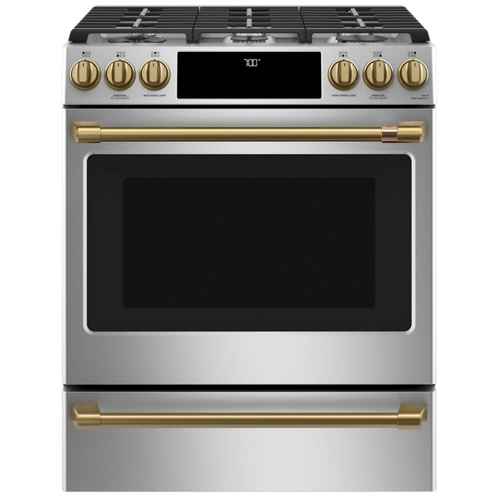 Café Range Handle and Knob Kit in Brushed Brass CXFCGHKPMCG