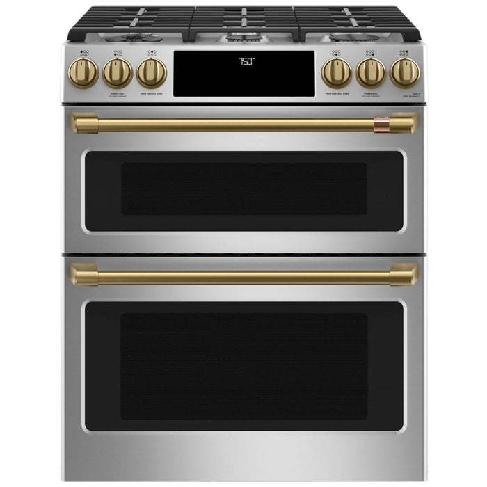 Café Range Handle and Knob Kit in Brushed Brass CXFCGHKPMCG