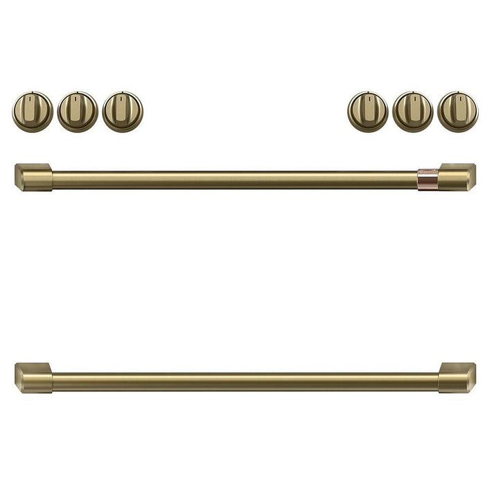 Café Range Handle and Knob Kit in Brushed Brass CXFCGHKPMCG