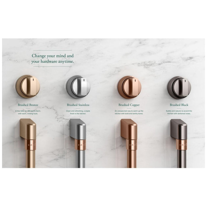 Café 48 Inch W Handle and Knob Set for Pro Range in Brushed Copper - CXPR8HKPTCU