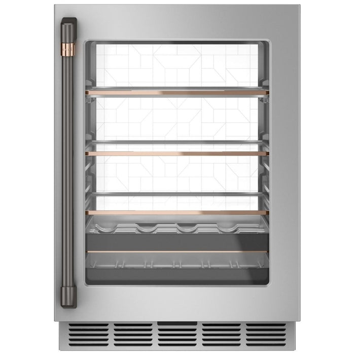 Café Brushed Black Wine and Beverage Centre Handle Kit - CXQW1H1PPBT