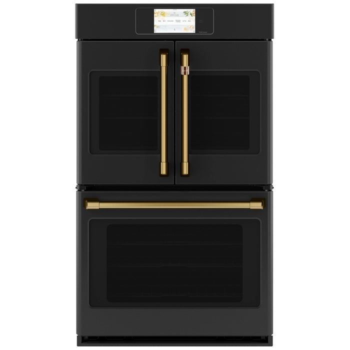 Cafe French Door Double Wall Oven Handle Kit in Brushed Brass - CXWDFHKPMCG