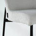 Ashby White Boucle Stool - DC105B: White boucle upholstered modern stool with a sleek design.