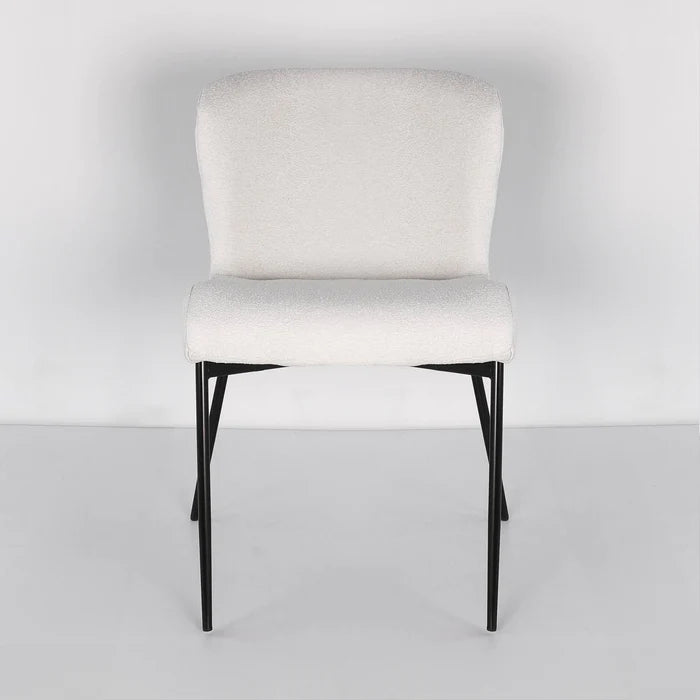 [Coming Soon] Ashby White Boucle Dining Chair - DC105