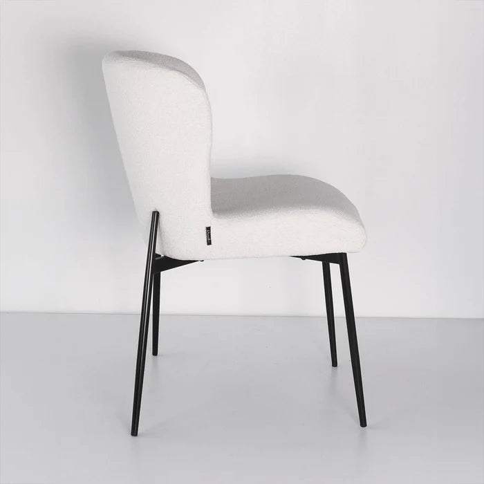 [Coming Soon] Ashby White Boucle Dining Chair - DC105