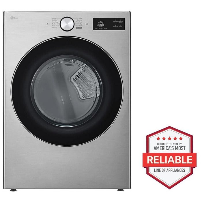 LG DLEX5800V Electric Dryer, 7.4 cu. ft. Dryer Capacity, 26 Dry Cycles, Steam Clean, 5 Temperature Settings, Vented, Stackable, Wifi Enabled, Graphite Steel colour