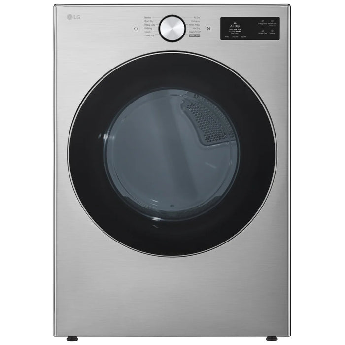 LG DLEX5800V Electric Dryer, 7.4 cu. ft. Dryer Capacity, 26 Dry Cycles, Steam Clean, 5 Temperature Settings, Vented, Stackable, Wifi Enabled, Graphite Steel colour