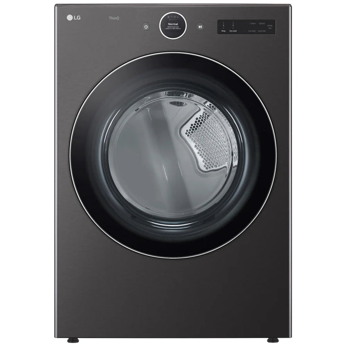 LG DLEX6700B Electric Dryer, 27 inch Width, 7.4 cu. ft. Capacity, Steam Clean, 5 Temperature Settings, Stackable, Wifi Enabled, Black Stainless