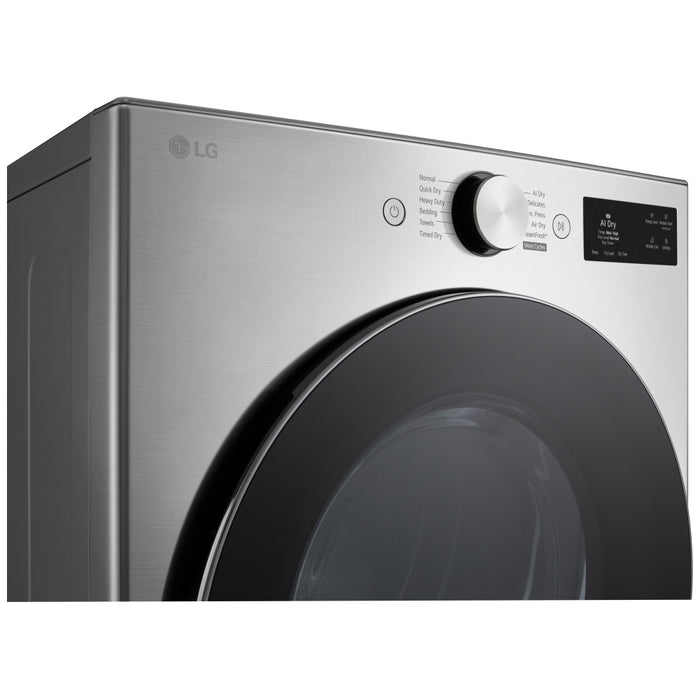 LG DLGX5801V Gas Dryer, 7.4 cu. ft. Dryer Capacity, 26 Dry Cycles, Steam Clean, 5 Temperature Settings, Vented, Stackable, Wifi Enabled, Graphite Steel colour
