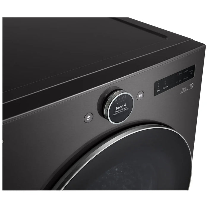 LG DLHC6702B Electric Dryer, 27 inch Width, 7.8 cu. ft. Capacity, Stackable, Wifi Enabled, Black Stainless Steel