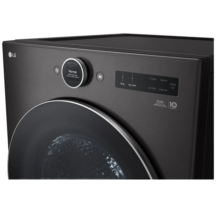 LG DLHC6702B Electric Dryer, 27 inch Width, 7.8 cu. ft. Capacity, Stackable, Wifi Enabled, Black Stainless Steel