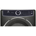 Electrolux Electric Dryer ELFE753CAT: Front view of a modern, stainless steel electric dryer with digital display.