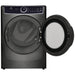 Electrolux Electric Dryer ELFE753CAT: Front-loading white electric dryer with digital display and multiple drying cycles.