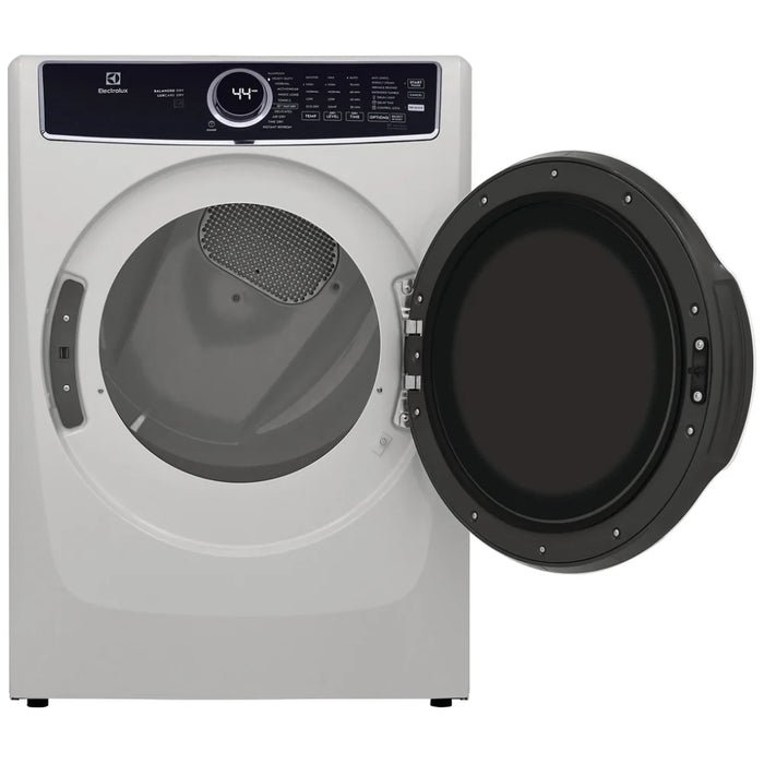 Electrolux Electric Dryer ELFE763CAW - Front-loading white electric dryer with advanced features.