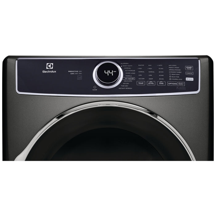 Electrolux Gas Dryer ELFG7637AT - Front-loading gas dryer in silver finish with advanced features.