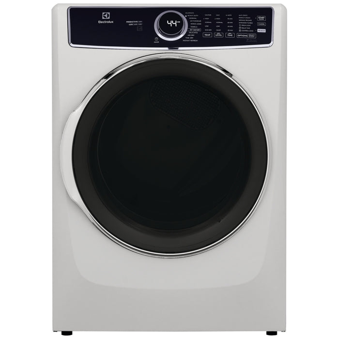 Electrolux Gas Dryer ELFG7637AW - Front-loading white gas dryer with advanced features.