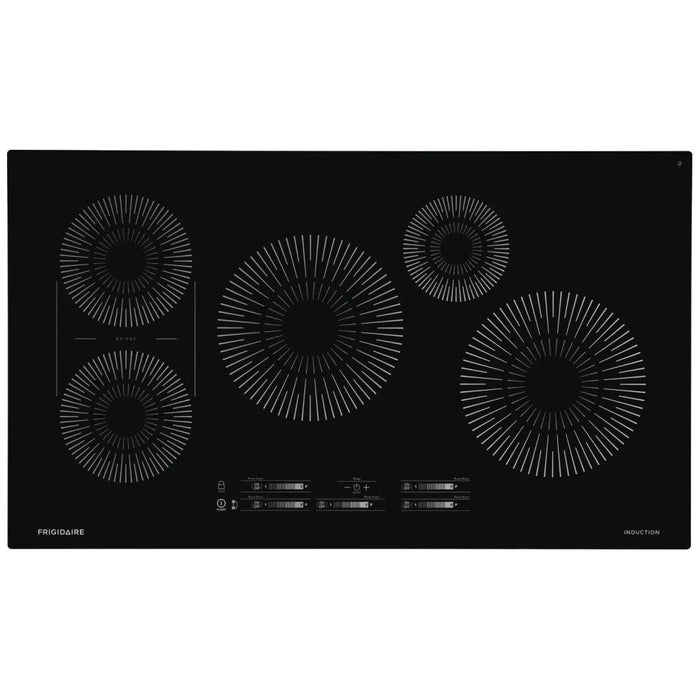 Frigidaire FCCI3627AB Induction Cooktop, 36 inch Exterior Width, 5 Burners, Induction, Black colour
