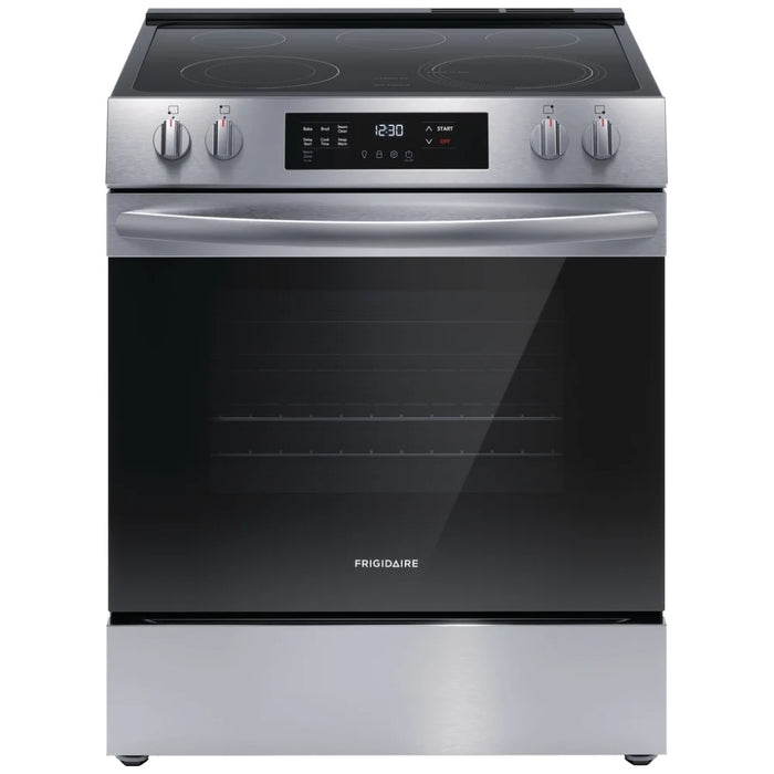 Frigidaire FCFE306CAS Electric Range, 30 inch Exterior Width, 5 Burners, 5.3 cu. ft. Capacity, Storage Drawer