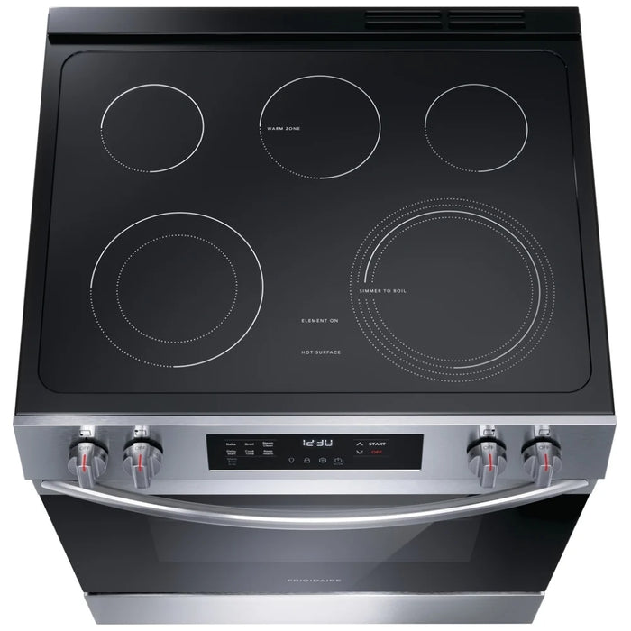 Frigidaire FCFE306CAS Electric Range, 30 inch Exterior Width, 5 Burners, 5.3 cu. ft. Capacity, Storage Drawer