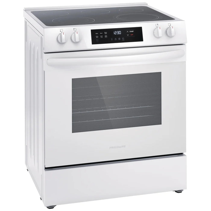 Frigidaire FCFE306CAW Electric Range, 30 inch Exterior Width, 5 Burners, 5.0 cu. ft. Capacity, Storage Drawer