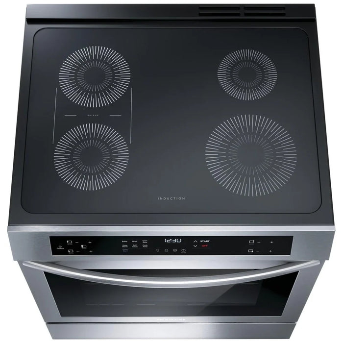 Frigidaire FCFI308CAS Induction Range, 30 inch Exterior Width, Self Clean, Convection, 4 Burners, 5.3 cu. ft. Capacity, Storage Drawer