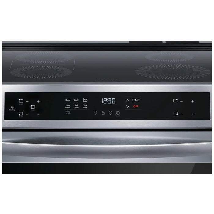 Frigidaire FCFI308CAS Induction Range, 30 inch Exterior Width, Self Clean, Convection, 4 Burners, 5.3 cu. ft. Capacity, Storage Drawer