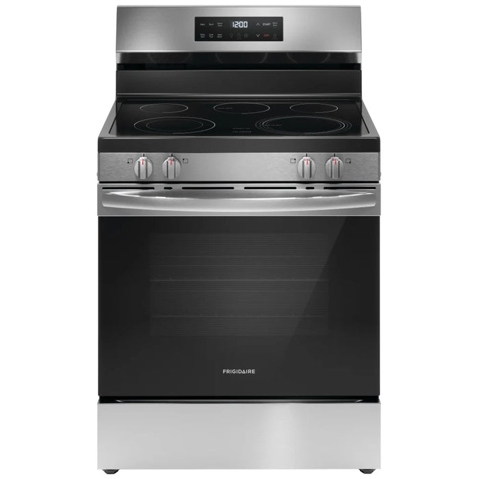 Frigidaire FCRE306CAS Electric Range, 30 inch Exterior Width, 5 Burners, 5.3 cu. ft. Capacity, Storage Drawer