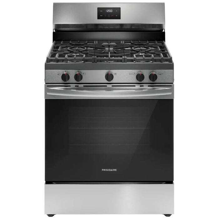 Frigidaire FCRG3052BS Gas Range, 30 inch Exterior Width, 5 Burners, 5.1 cu. ft. Capacity, Storage Drawer