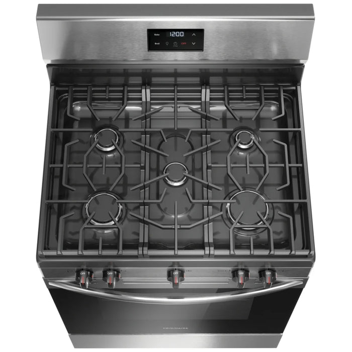 Frigidaire FCRG3052BS Gas Range, 30 inch Exterior Width, 5 Burners, 5.1 cu. ft. Capacity, Storage Drawer