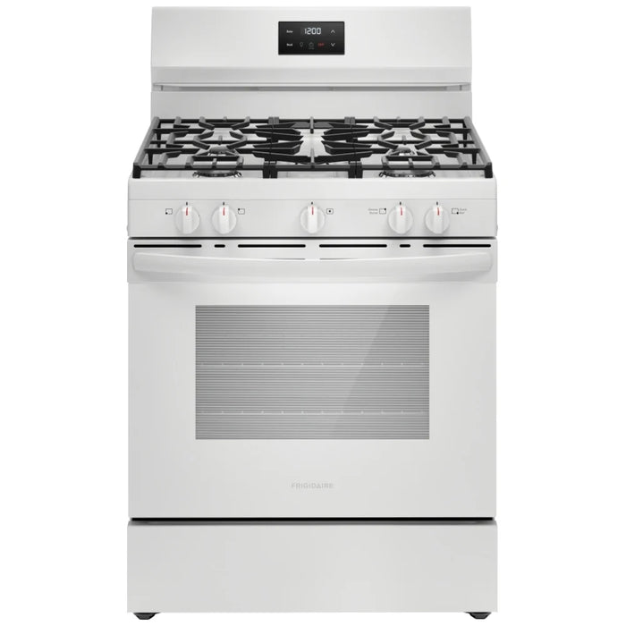 Frigidaire FCRG3052BW Gas Range, 30 inch Exterior Width, 5 Burners, 5.1 cu. ft. Capacity, Storage Drawer