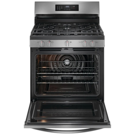 Frigidaire FCRG3083AS Gas Range, 30 inch Exterior Width, Self Clean, Convection, 5 Burners, 5.3 cu. ft. Capacity, Air Fry, Stainless Steel colour
