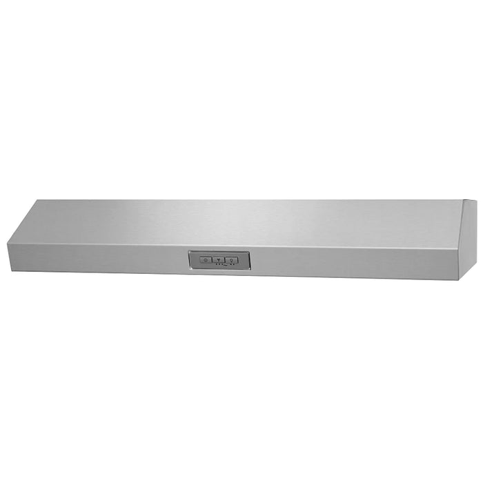 Frigidaire FCVW3052AS Range Hood, 30 inch Exterior Width, Under-Cabinet, 2, 220 CFM, 2.7, LED, Dishwasher Safe Filters, 2, Stainless Steel colour