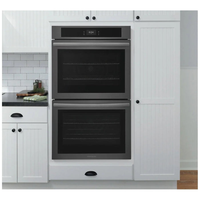 Frigidaire FCWD3027AD Double Wall Oven, 30 inch Exterior Width, Convection, Self Clean, 10.6 cu. ft. Capacity, Black Stainless Steel colour
