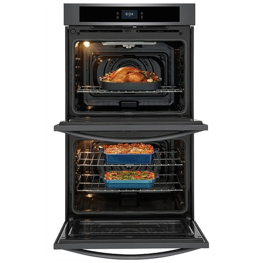 Frigidaire FCWD3027AD Double Wall Oven, 30 inch Exterior Width, Convection, Self Clean, 10.6 cu. ft. Capacity, Black Stainless Steel 