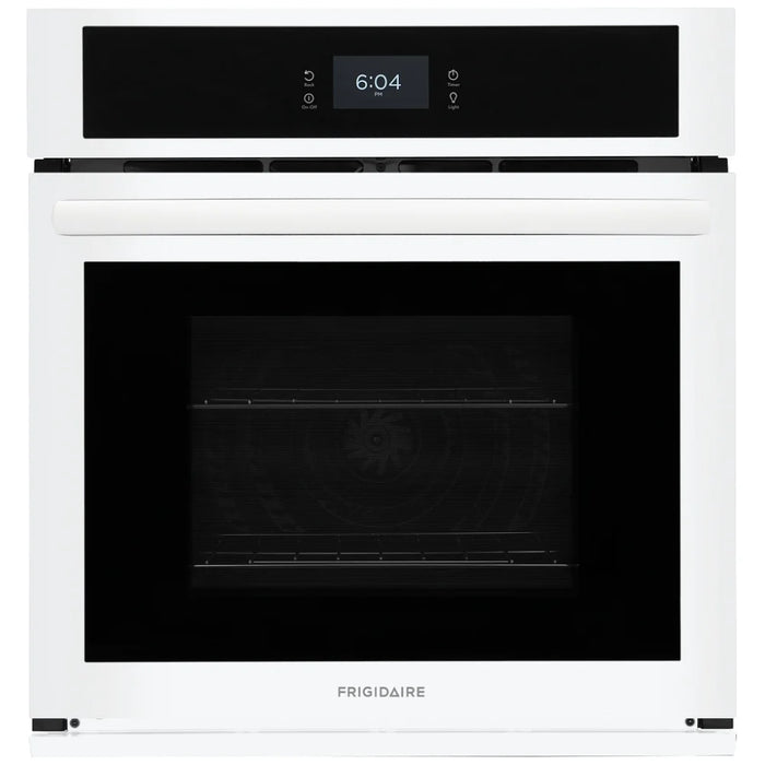 Frigidaire FCWS2727AW Single Wall Oven, 27 inch Exterior Width, Convection, Self Clean, 3.8 cu. ft. Capacity, White