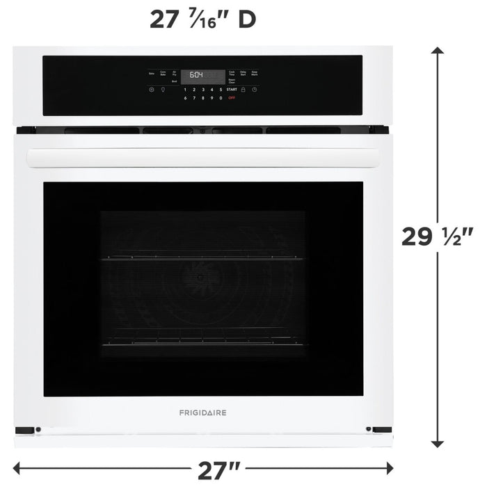 Frigidaire FCWS2730AW Single Wall Oven, 27 inch Convection, 3.8 cu. ft.  Air Fry