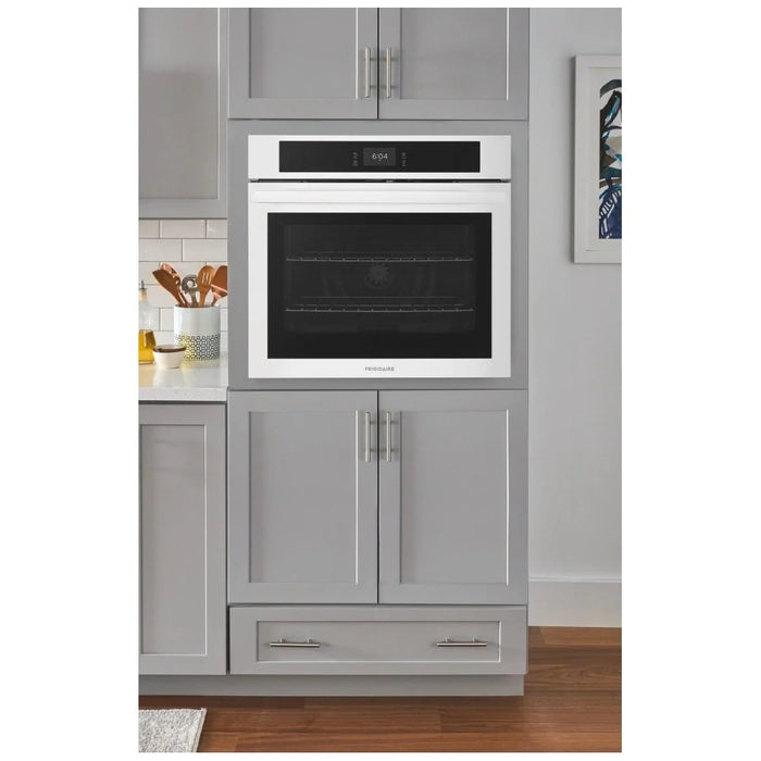 Frigidaire FCWS3027AW Single Wall Oven, 30 inch Exterior Width, Convection, Self Clean, 5.3 cu. ft. Capacity, White