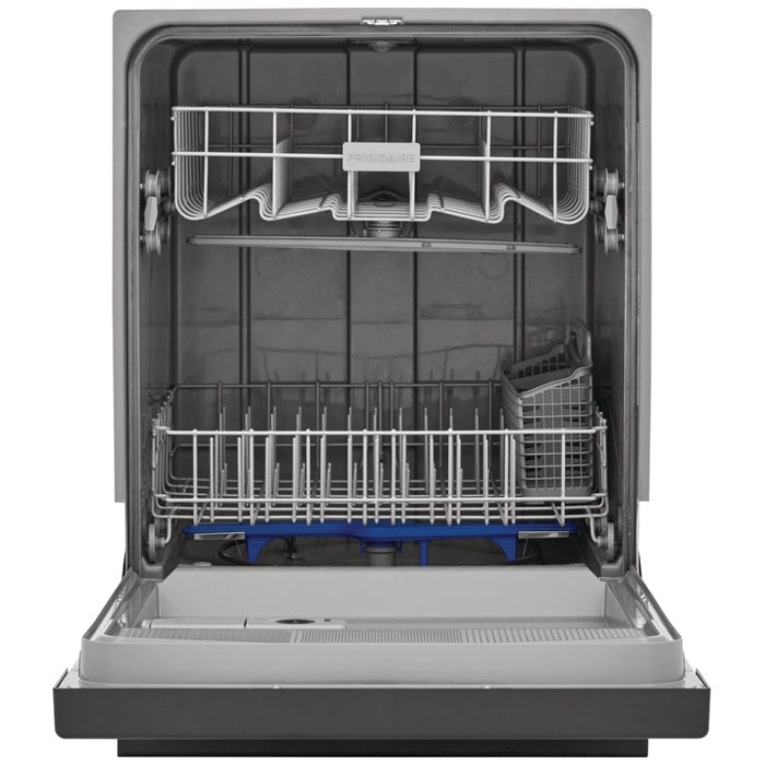 Frigidaire FDPC4221AS Dishwasher, 24 inch width, 62 dB noise level, full console, 2 wash cycles.