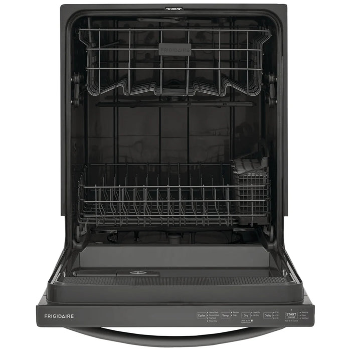 Frigidaire FDPH4316AD 24 inches Fully Integrated Dishwasher in Black Stainless Steel with 4 Wash Cycles and Hard Food Disposal.