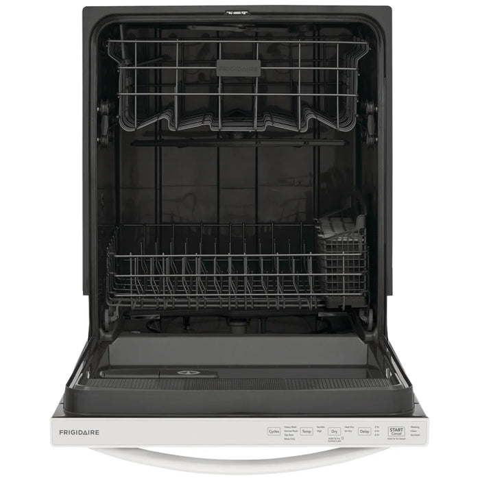 Frigidaire FDPH4316AW 24 inches White Dishwasher with 52 dB Noise Level, Fully Integrated Design, 4 Wash Cycles, and 14 Place Settings Capacity.