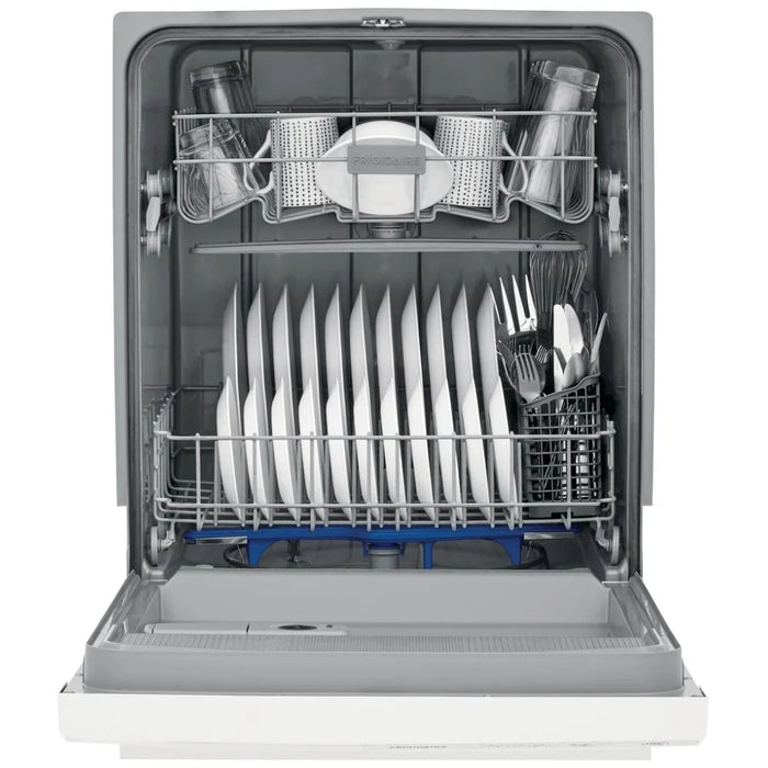 Frigidaire FFCD2413UW White Dishwasher with 3 Wash Cycles and 14 Place Settings Capacity.