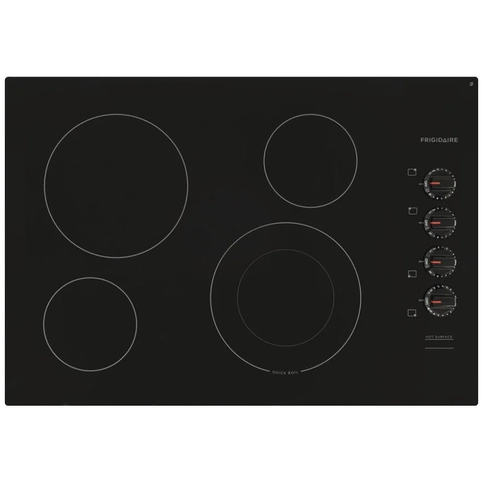 Frigidaire FFEC3025UB Electric Cooktop, 30 inch Exterior Width, 4 Burners, Black colour
